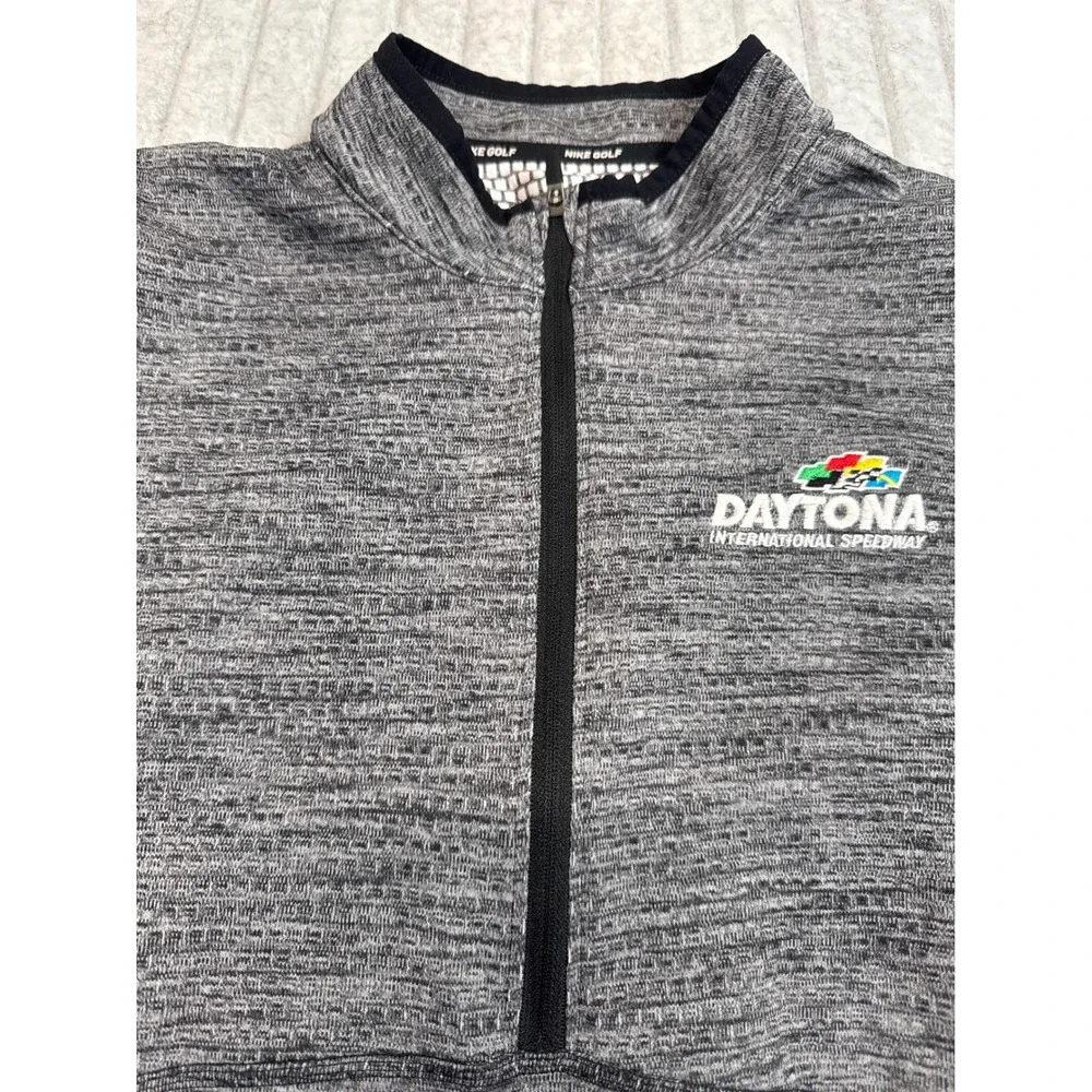 Nike Golf Dri-FIT Half Zip Pullover Daytona International Speedway Grey L